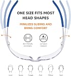 Clear Safety Glasses 24 Pack, Polycarbonate Lens Safety Goggles ANSI Z87.1 Anti-Scratch Impact Resistant Eye Protection with Rubber Temples for Work Lab Construction, Clear Lens/Blue Frame