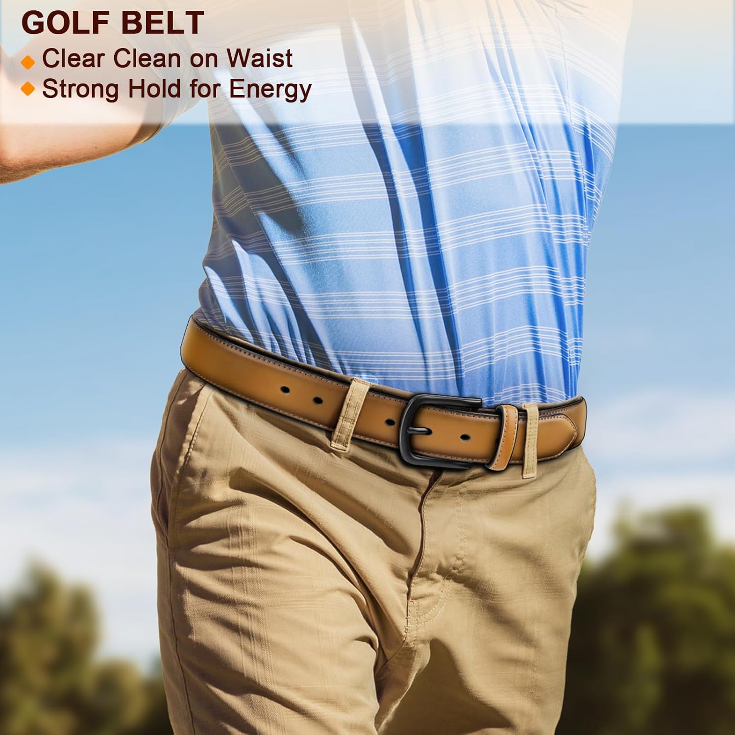 BULLIANT Men Belt 2Pack-Leather Belt 7Holes Comfortable For Men's Dress Casual Jeans 1 3/8" - Image 5