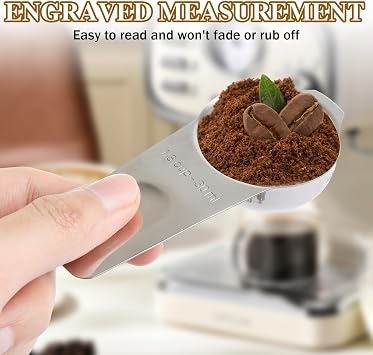 ASelected 7 Piece Stainless Steel Measuring Cups, Stackable Measuring Jups Set, Heavy Duty Metal, Stackable Set for Dry Ingredients and Liquid, Cooking & Baking
