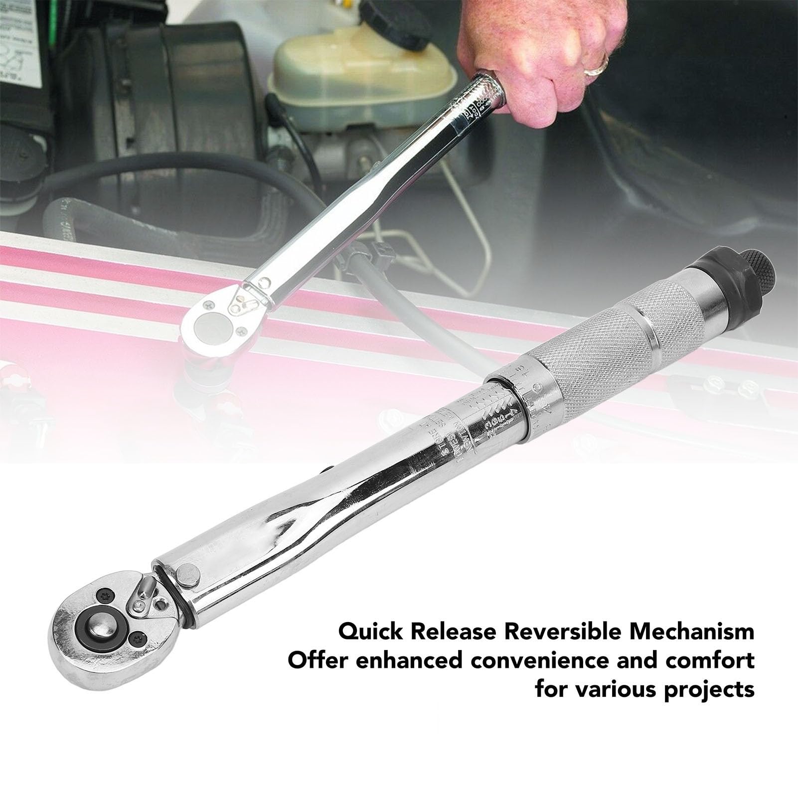 /Chiave a Scatto Torsionale da 4 Pollici da 5 a 25 N·m CRV Chiave a Torsione Reversibile con Direzione di Rilascio Rapido per la Manutenzione dell'auto Viene Raggiunto il Suono del/a