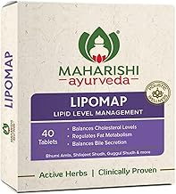 Maharishi Ayurveda Lipomap for Heart Health and Cholestrol Care | Ayurvedic Medicine for Cholesterol Management| Highly Effective Herbs | Assists in managing daily stress | 40 Tablets Pack of 1