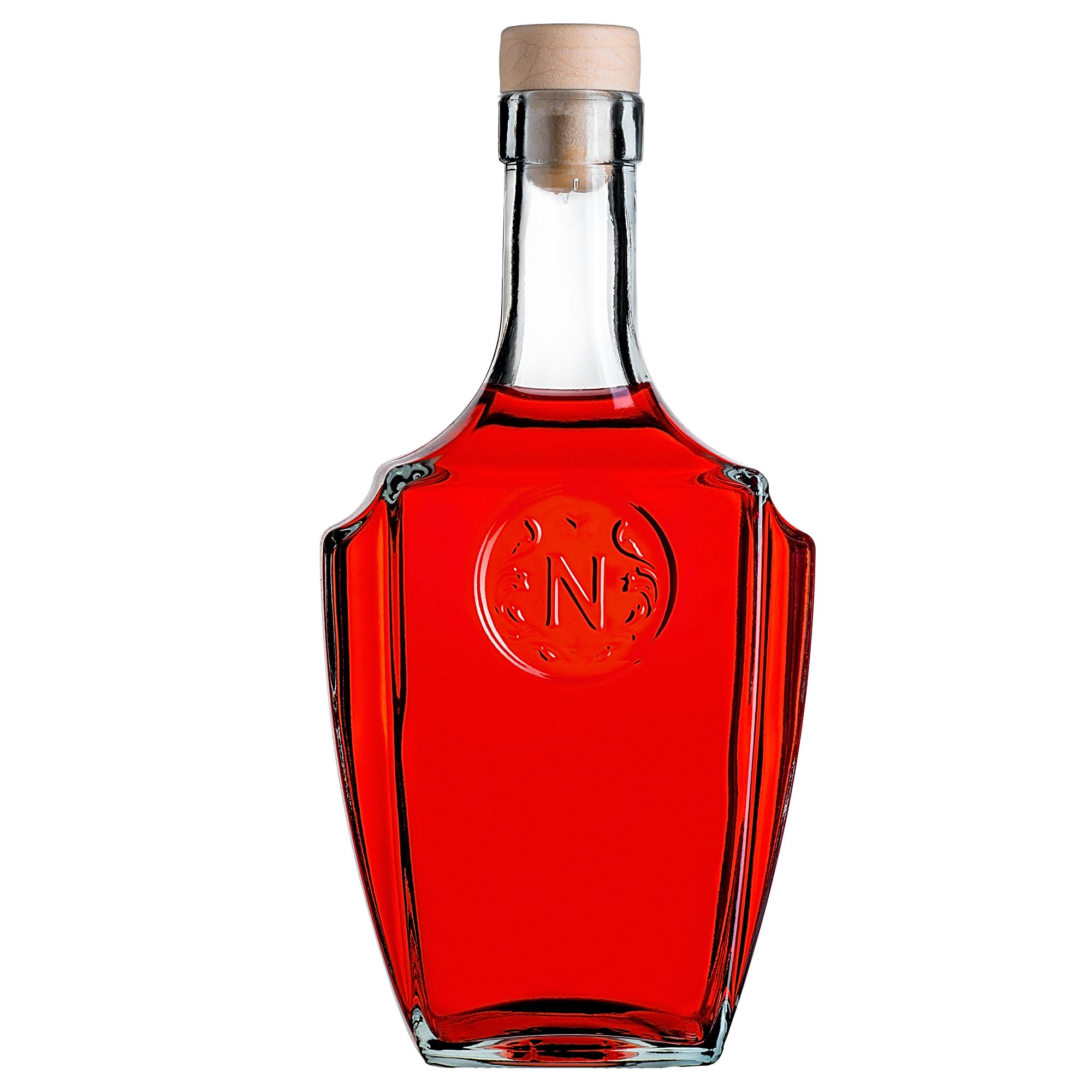 KADAX Lot de 10 Bouteilles en Verre 500ml avec Bouchon en liège – Bouteilles vides à remplir pour Liqueur, schnaps, Huile et vinaigre, idéales pour Cadeaux et Faire Maison
