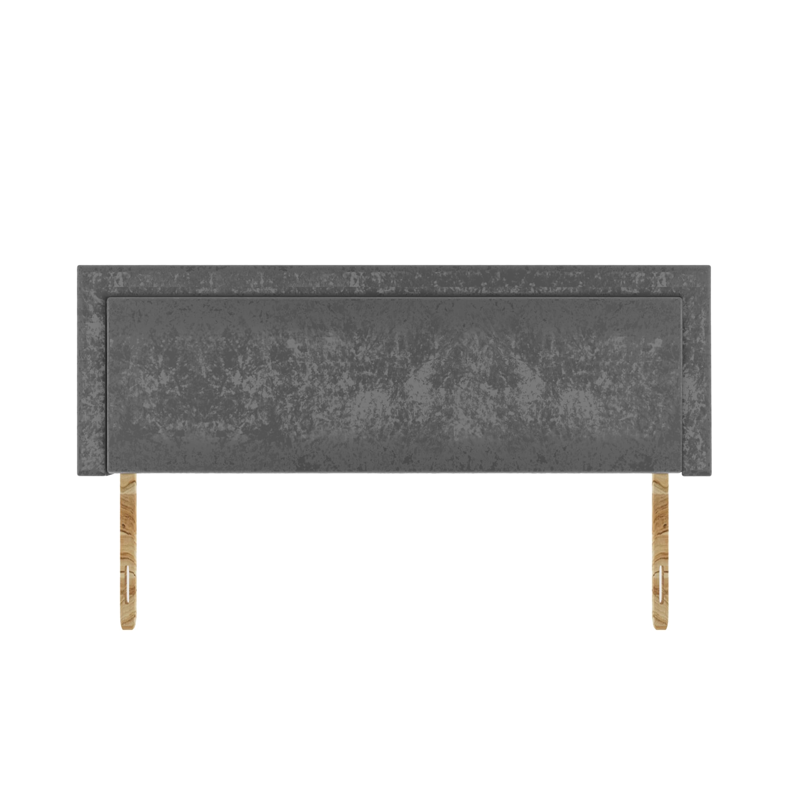 SANA SLEEP Seoul Crushed Velvet HeadBoard - Luxury 20" Upholstered Design for Divan Beds - Multiple Fabric Options for Bedroom and Hotel Furniture - 2FT6 Small Single - Silver — image 1