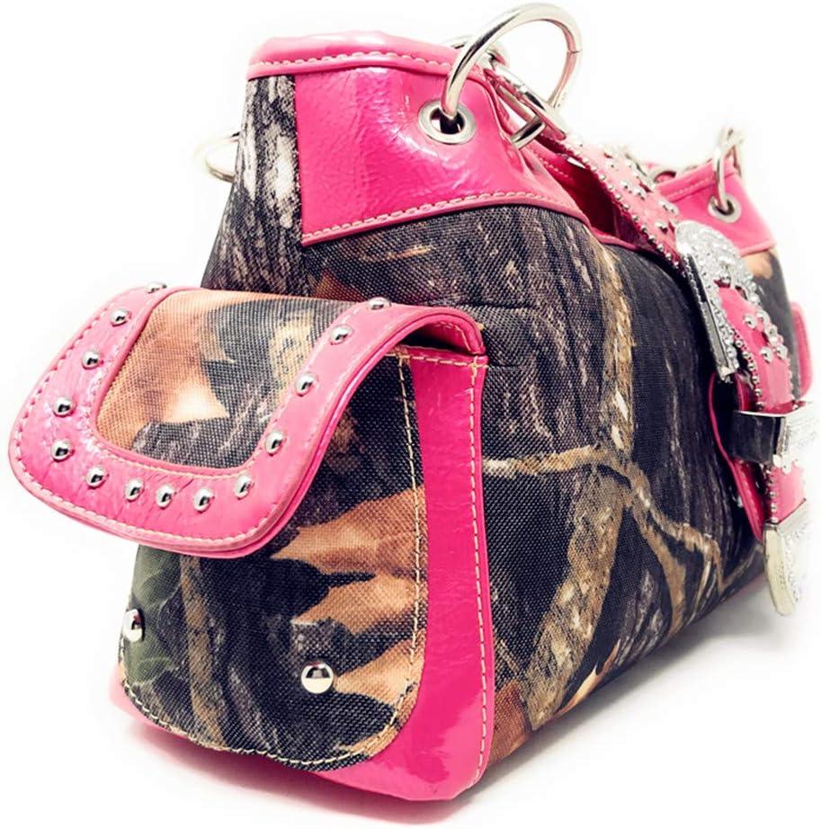 Premium Women's Camouflage Buckle Shoulder Handbag Wallet in Multi-Color