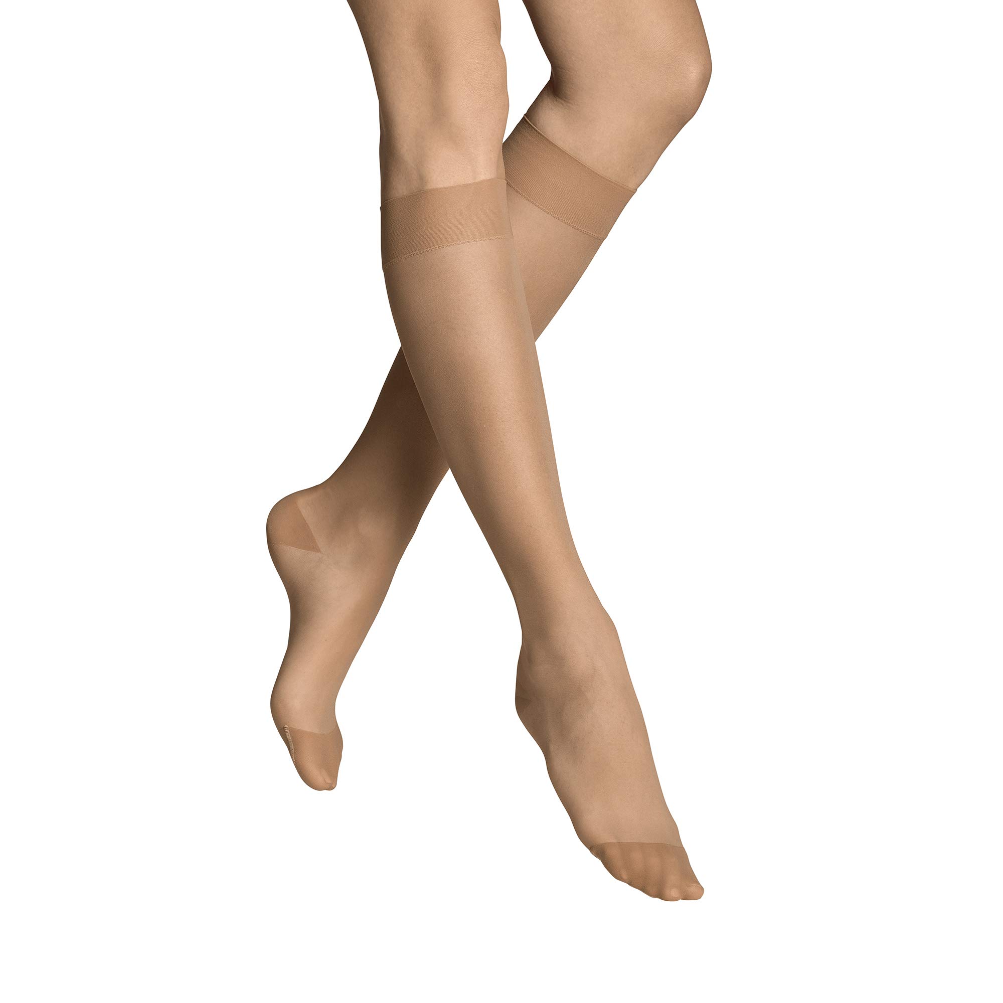 ITEM m6 KOMPRESSIONSKNIESTRÜMPFE DAMEN 15 DEN – Unsichtbare Kompressionsstrümpfe Damen im Nude-Look, atmungsaktiv & bequem – Kompressionsstrümpfe für Büro, Reise & Alltag