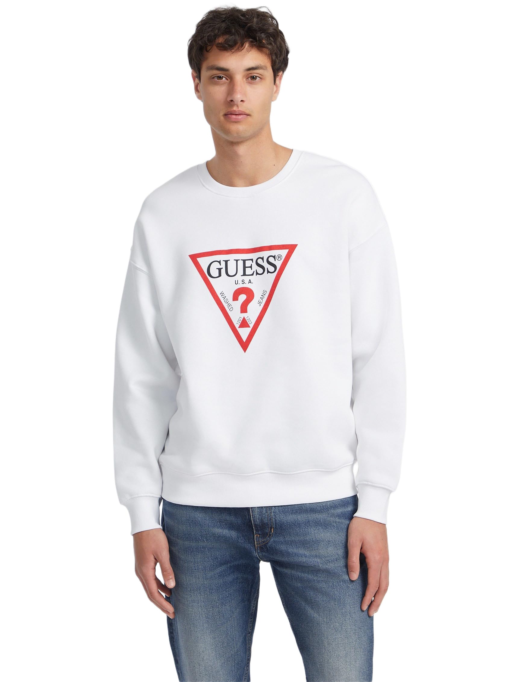 GUESS JEANS CN OS ICONIC TRIANGLE - Sudadera informal para hombre