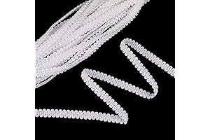 1/2 Inch Rick Rack Trim: 10 Yards of White Fabric Trim for...