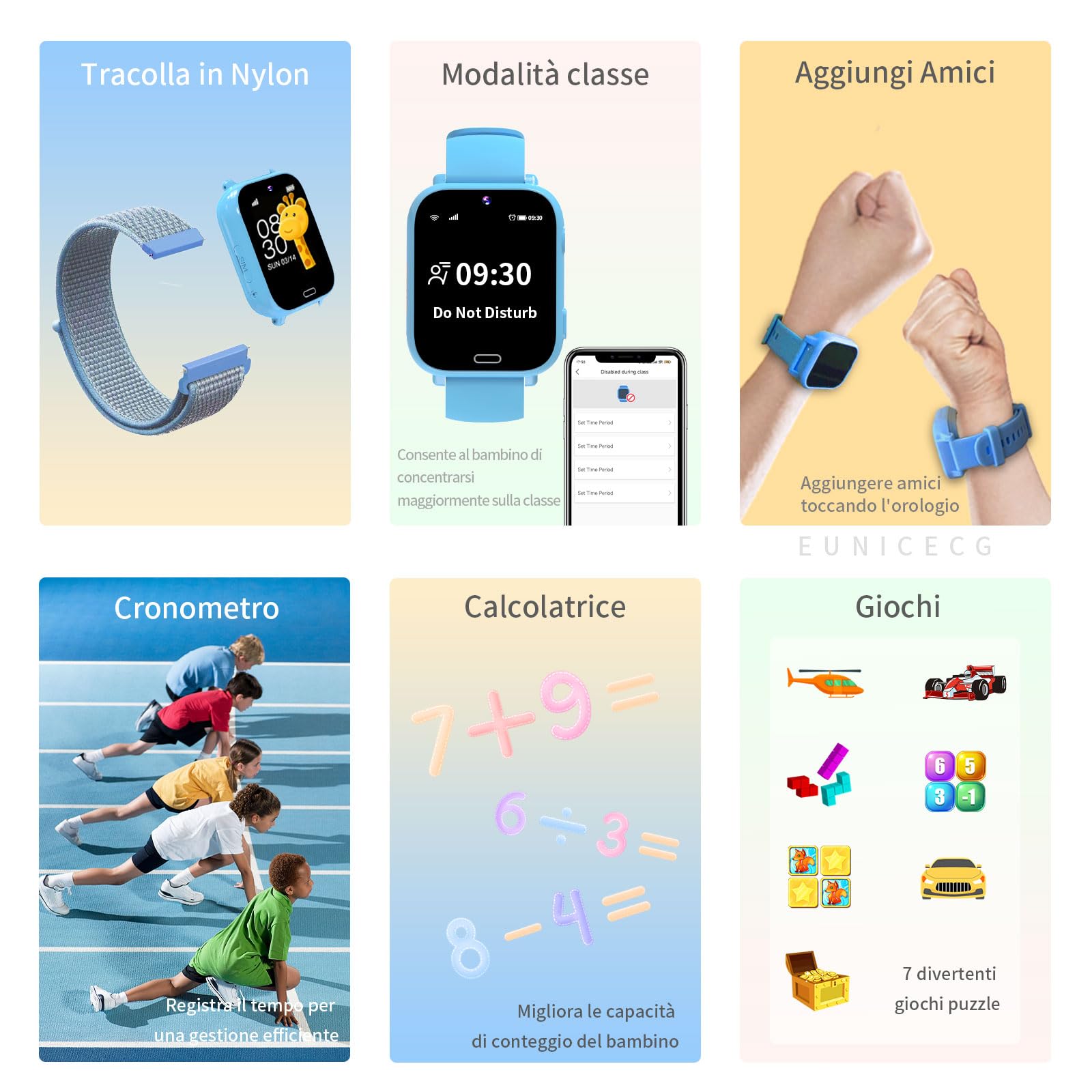 4G Smartwatch Bambini con GPS localizzatore Telefono Videochiamate Modelli di Aula Chat Vocale Giochi Sveglia SOS Calcolatrice - Digitale Orologio Smartwatch Bambina Bambino Compleanno Regalo