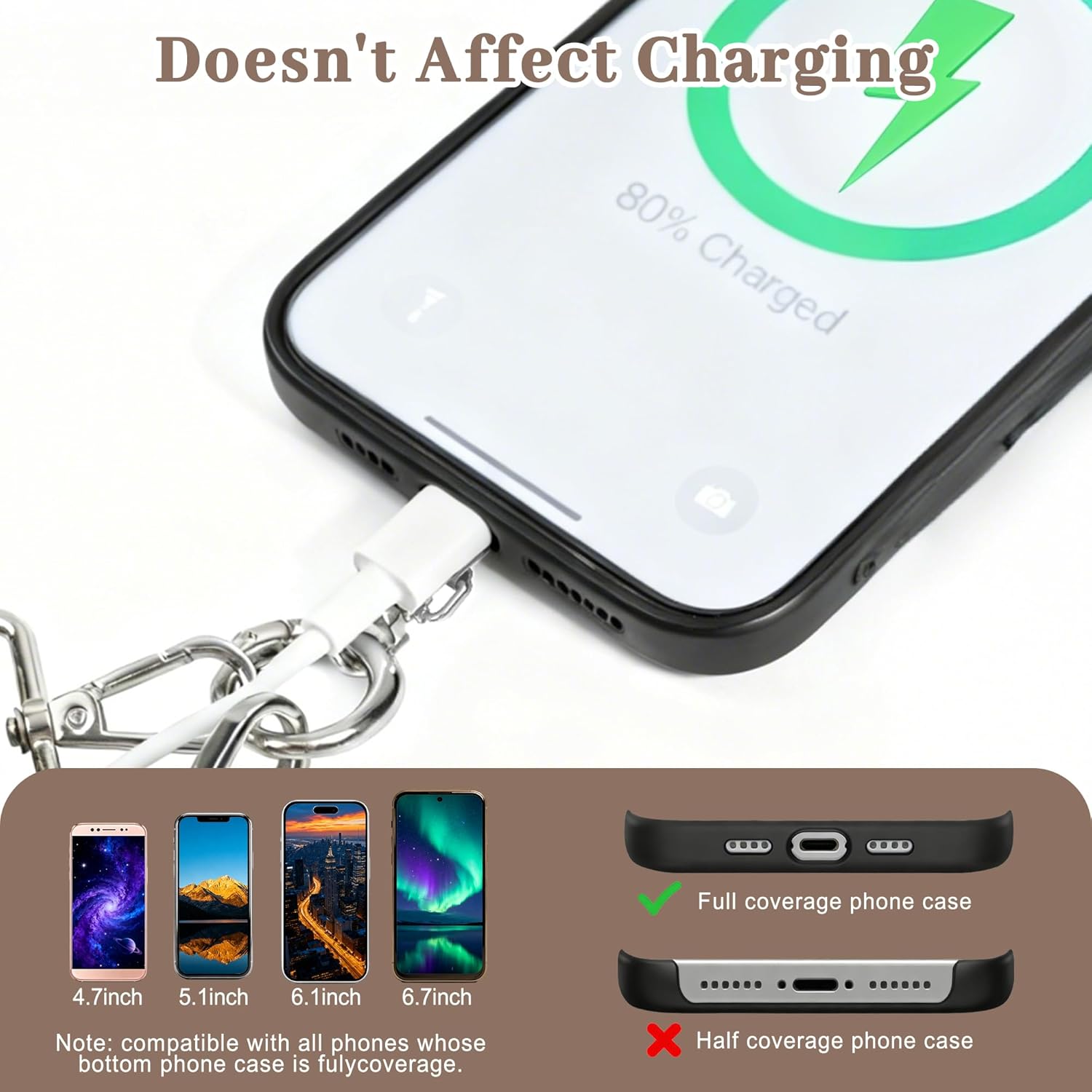 Clip and Go Strap Cell Phone Pouch Lanyard Crossbody with Wallet Adjustable Leather Purse Strap Wrist for Women - Image 7