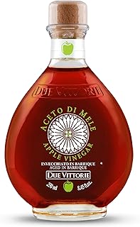 Due Vittorie Apple Vinegar - Easy to Drink Raw Apple Cider Vinegar Aged in Barrique Wine Barrels, Gourmet Vinegar for Cooking, Imported From Italy, All Natural - 8.45 fl oz / 250ml (Pack of 1)