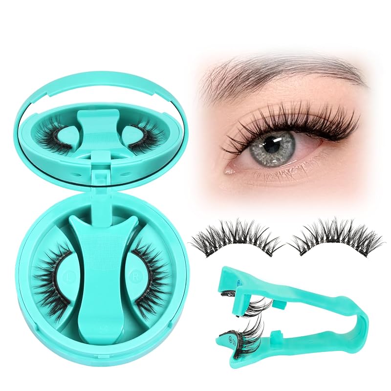 Cílios postiços magnéticos Veleasha com aplicador, modelo Wispy Cloudy