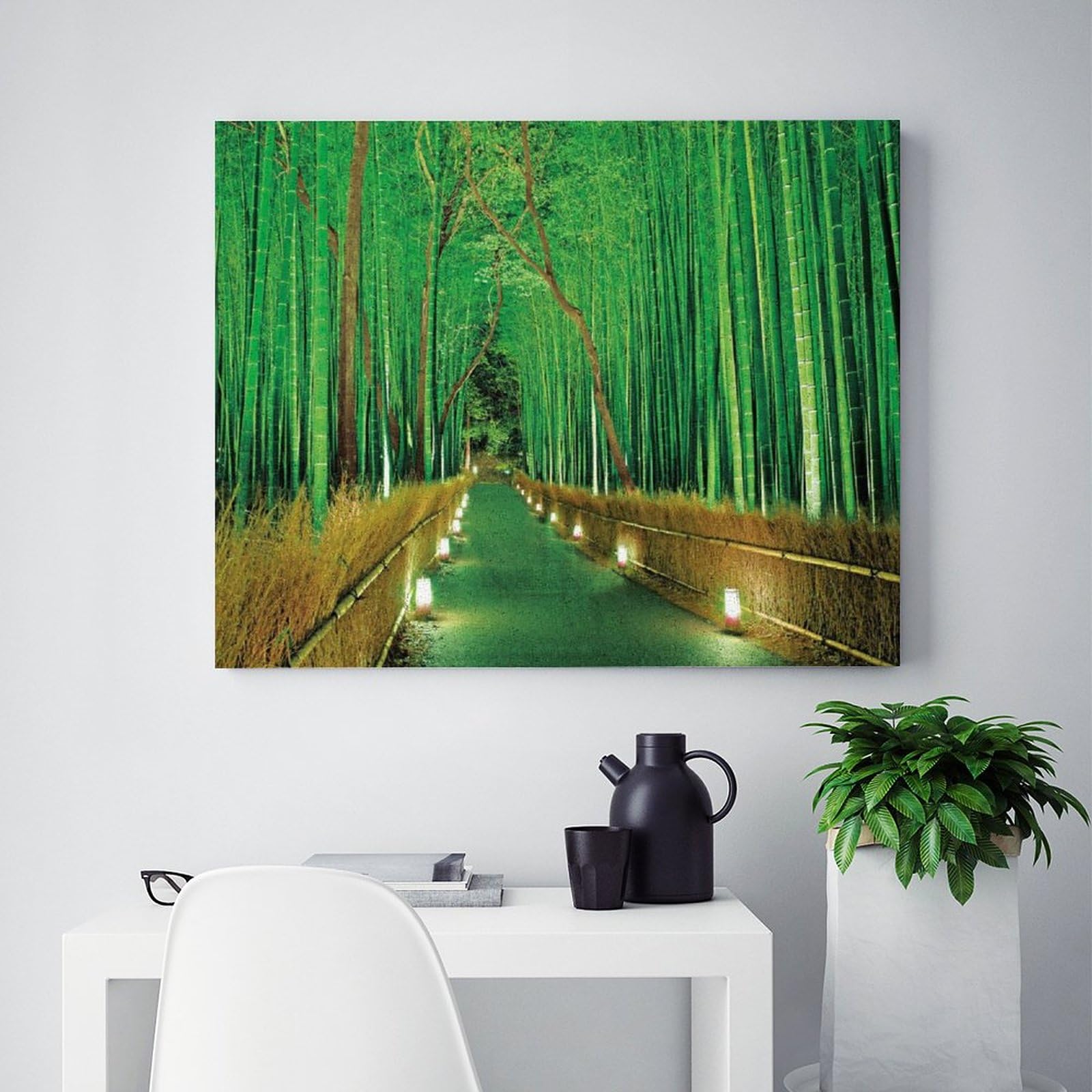 Amazon | 竹林の間の道 数字キットによる絵画 数字油絵 緑豊かな日本の