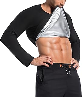 Sauna Sweat Suit for Men Weight Loss Heat Trapping Workout Waist Trainer Compression Long Sleeve Sweat Sauna Shirt