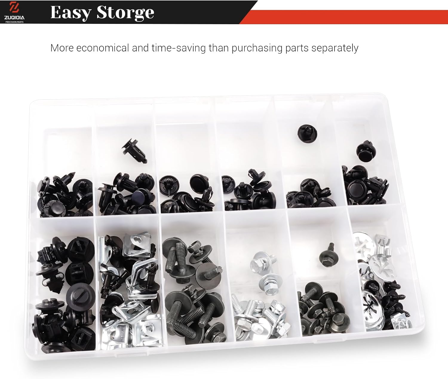 120Pcs Car Push Retainer Clips, Engine Under Cover Splash Shield Guard Body Bolts Screws Washer, Skidplate Hardware Fits for Toyota Nissan Honda VW Beetle Golf Jetta