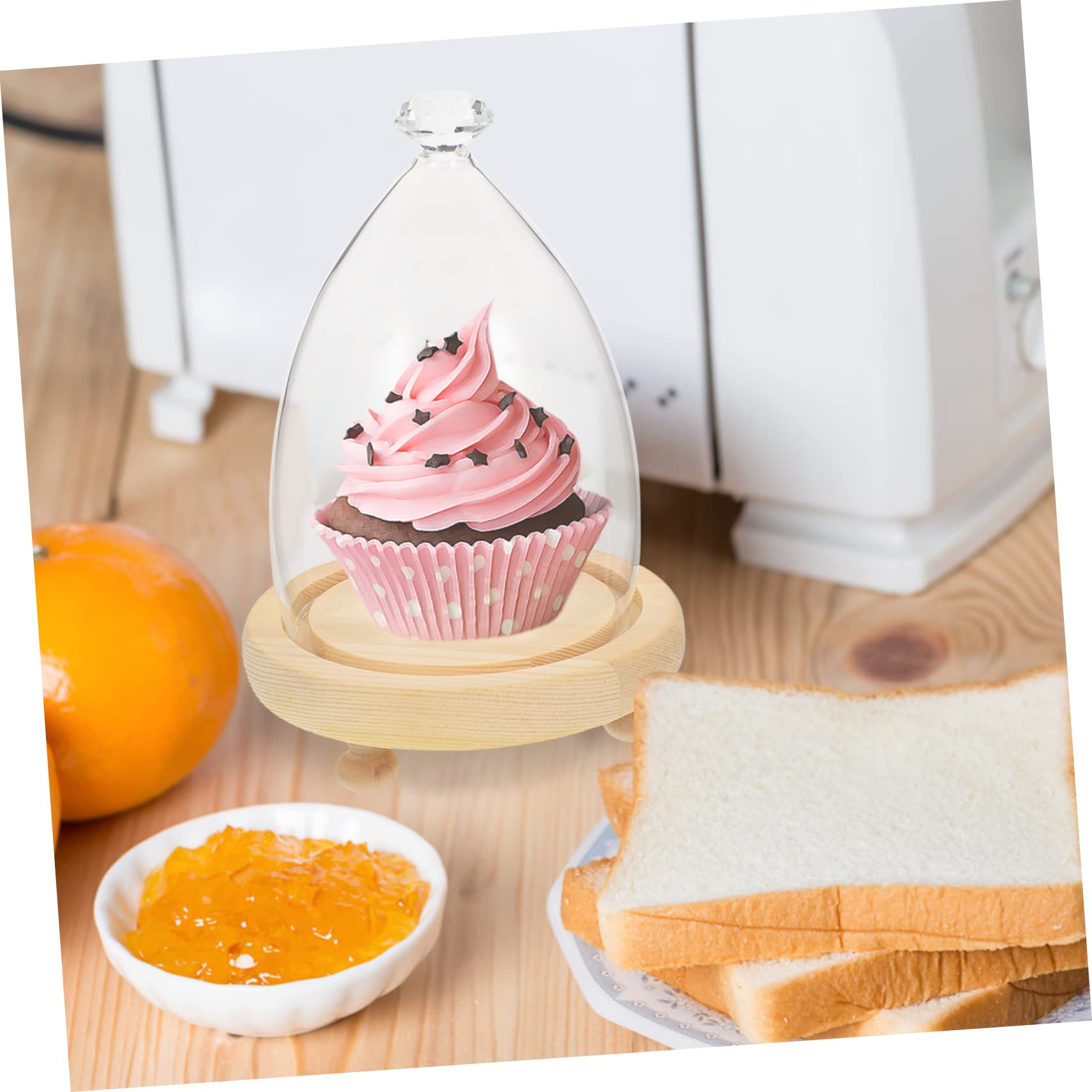 Cupola Trasparente Per Torte E Vassoio Alimenti 27,5x14,2x13 Cm – Acrilico Resistente, Maniglia, Riutilizzabile Per Buffet E Feste