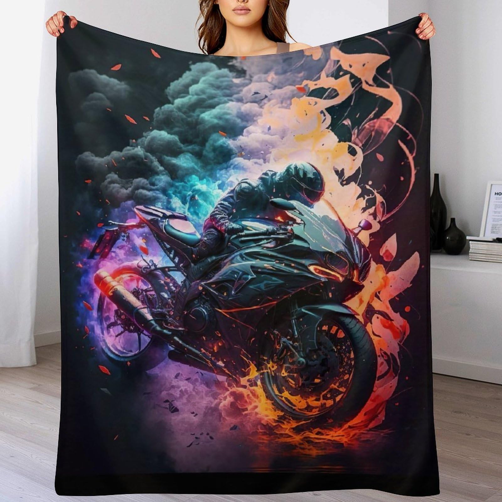 Couverture moto douce pour des soirées cocooning sur le canapé