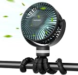 momcozy Portable Pram Fan, 8000mAh 27H long Battery Life, USB Rechargeable - 1