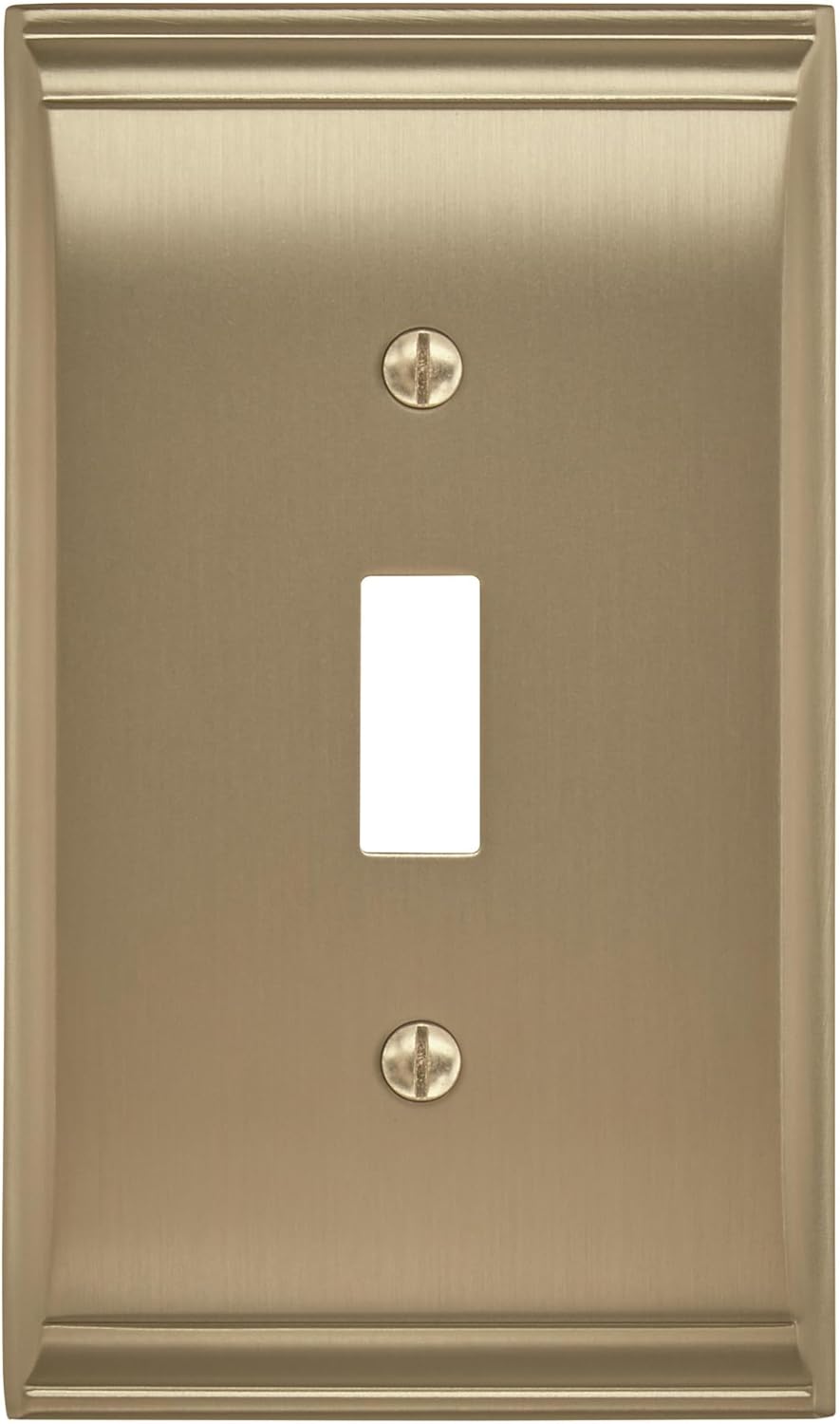 Amerock | Wall Plate | Golden Champagne | 1 Toggle Switch Plate Cover | Candler | 1 Pack | Light Switch Cover