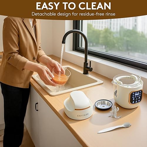 Miniatura 7 de Fabricante de alimentos para bebés, molinos de alimentos de vidrio para bebés, licuadora de alimentos para bebés para puré de bebé, fruta, carne,