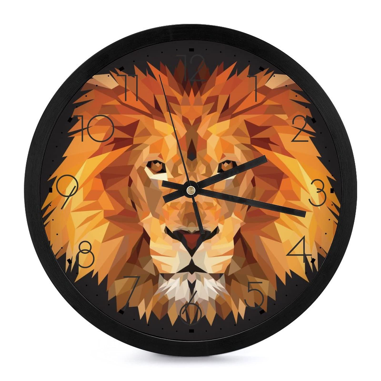 Horloge murale ronde lion 25.4cm pour decoration de salon