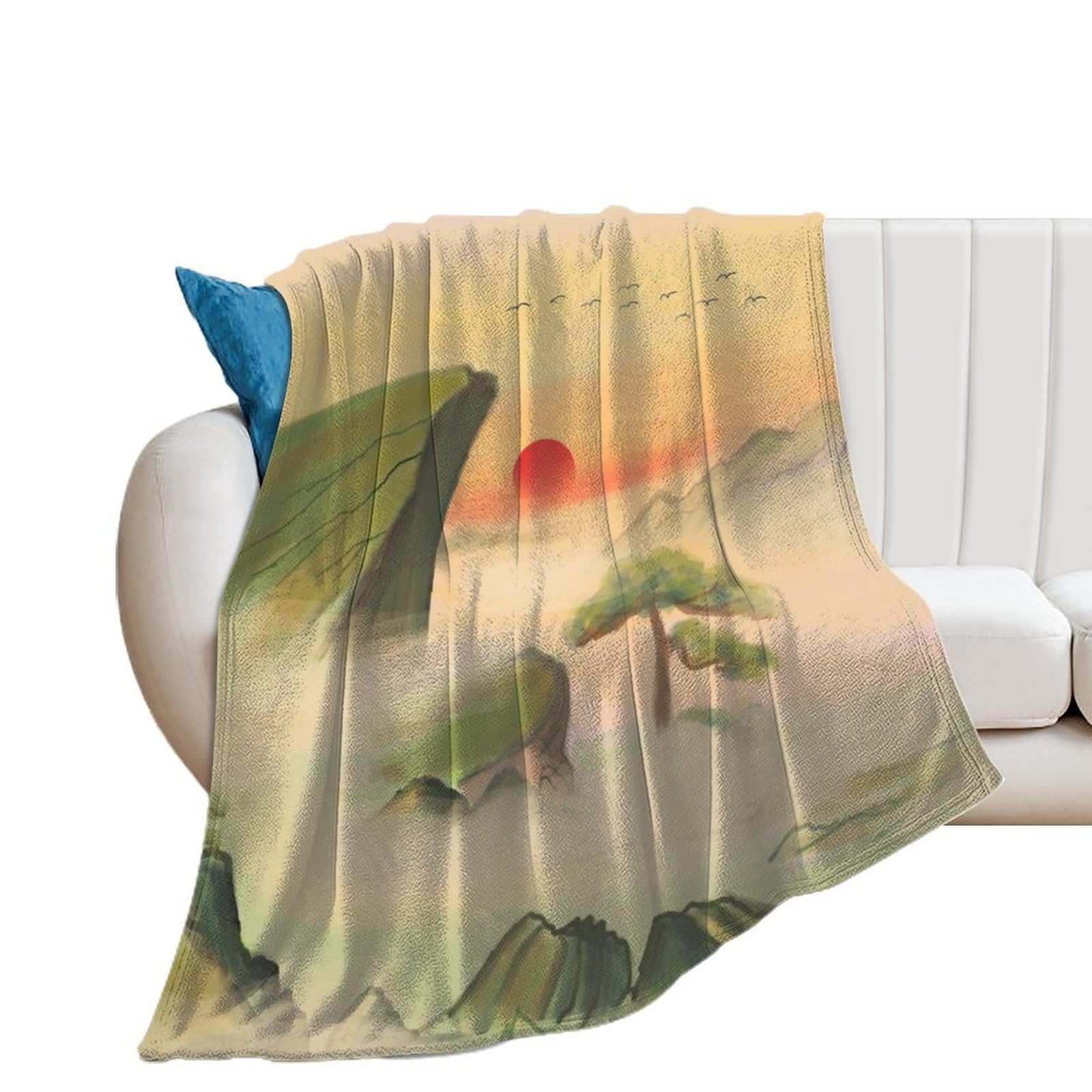 Couverture polaire chinoise contre le froid jeté flanelle doux