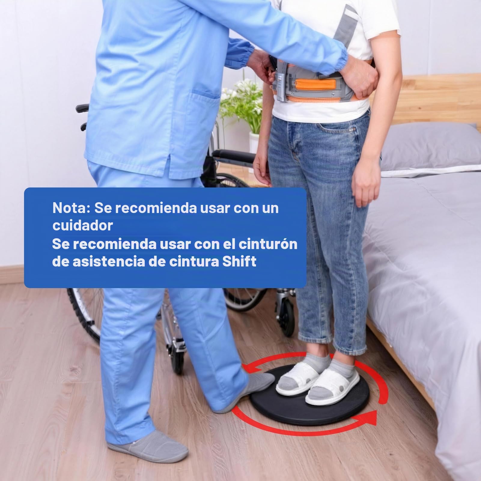 Disco de transferencia de rotación de 360 ​​grados, disco de cambio de dirección multifuncional, dispositivo de movilidad permanente, disco de transferencia de pacientes para personas mayores
