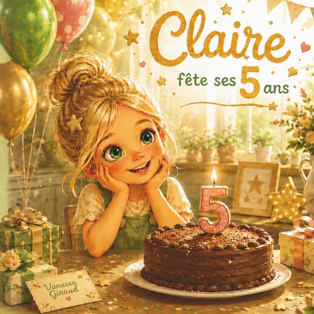 Claire fête ses 5 ans: Un album jeunesse tendre et drôle sur les anniversaires, les amis et les surprises – dès 3 ans (Collection Claire et Gabin)