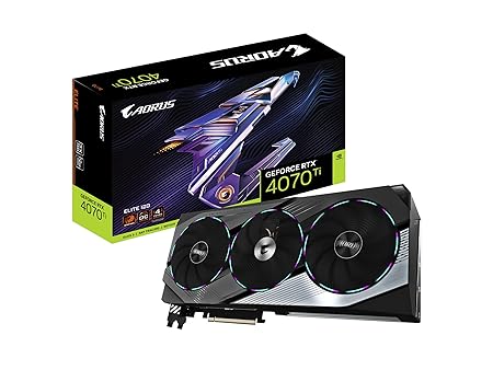 GIGABYTE Aorus Geforce RTX 4070 Ti Elite 12G Graphics Card, 3X Windforce Fans, 12Gb 192-Bit Gddr6X, Gv-N407Taorus E-12Gd Video Card - Pci_E_X16
