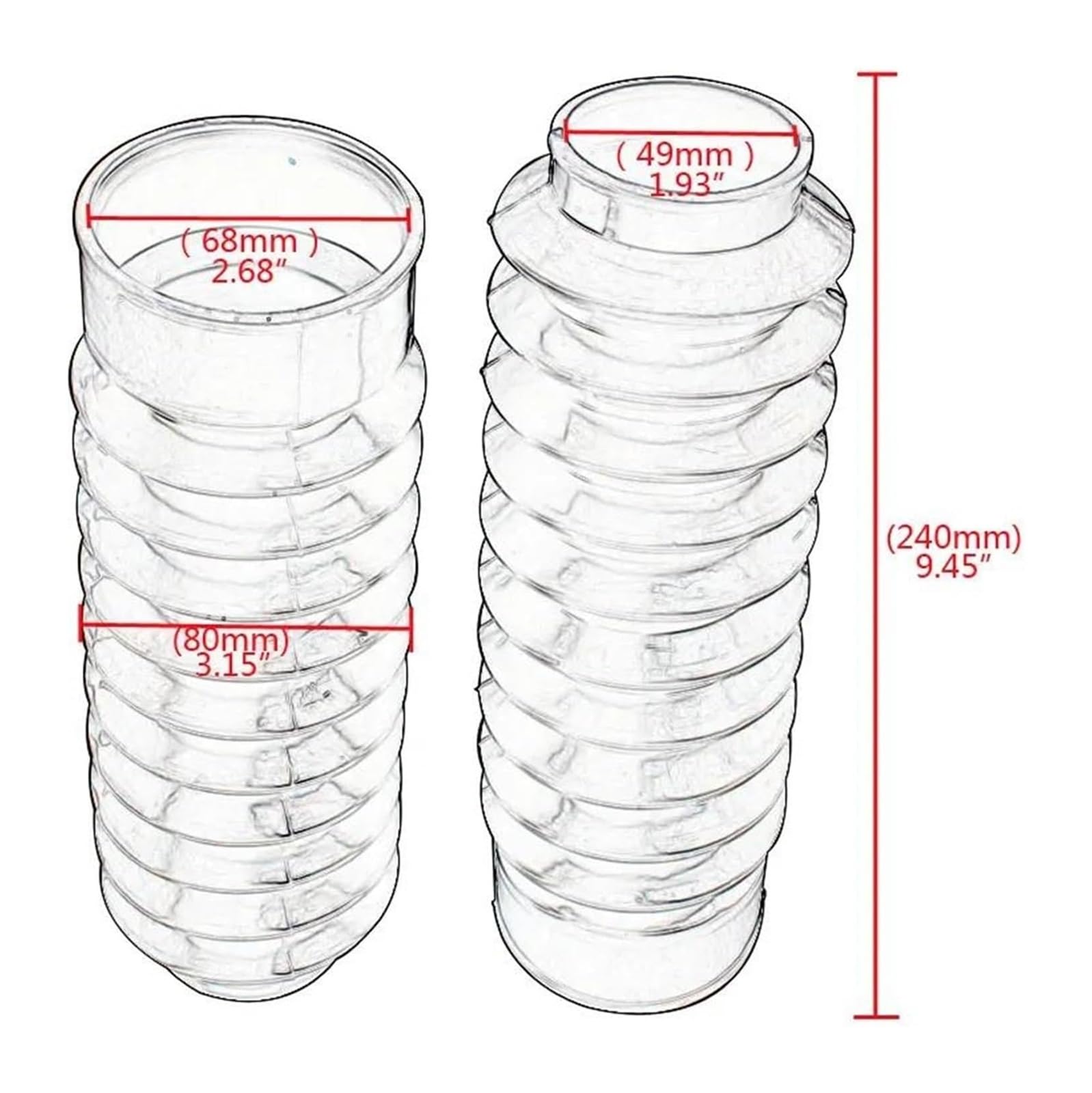 Per H&arley Per Super Per Glide Per Injected 2006 Copertura Ammortizzatore Forcella Anteriore In Gomma Da 49 Mm Freno Frizione Moto