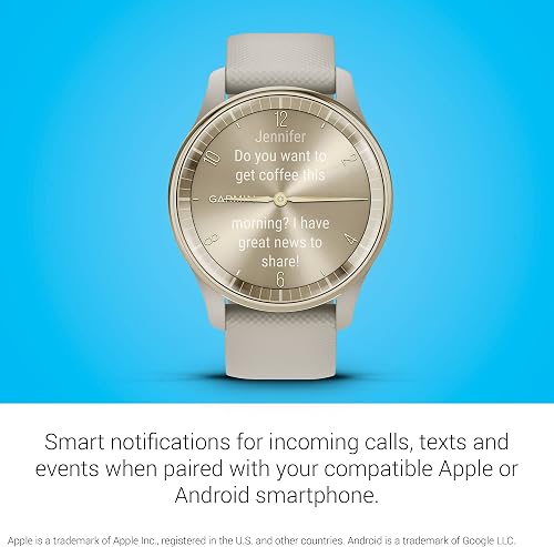 Garmin vívomove Trend, Hybrid 40mm smartwatch, French Grey - 7