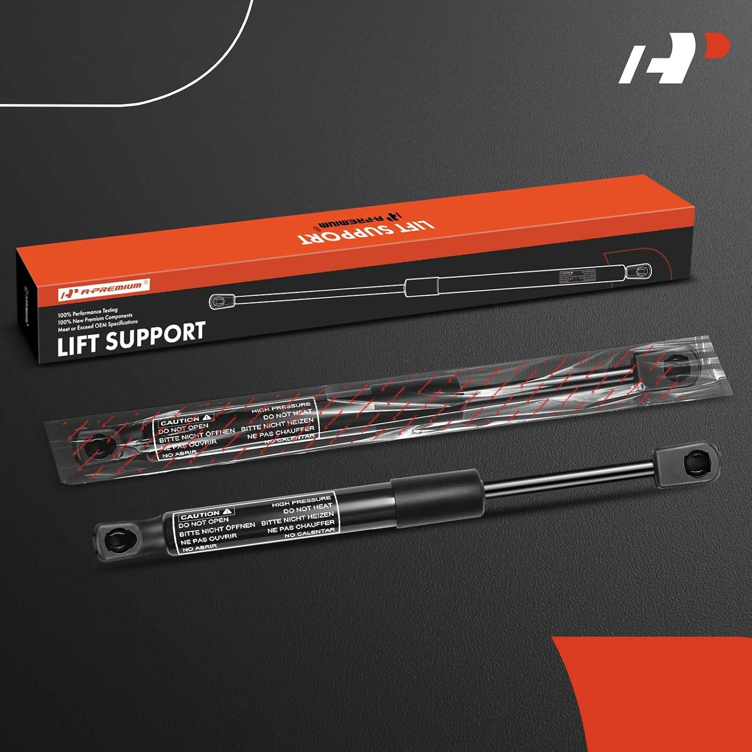 A-Premium Tailgate Rear Trunk Lift Supports Shock Struts Compatible with Ford Models - Mustang 2005-2014, Without Spoiler - Replace# AR3Z63406A10A, 6R3Z63406A10A(2-PC Set)