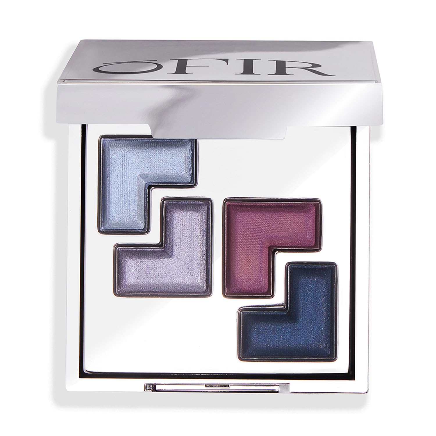 OFIR Quadratic Eyeshadow Palette | Intensely Pigmented and Non-Creasing | Matte & Shimmer Shades | Eye Shadow Palette Makeup with Mirror, Compact for Travel, 4.4g | Future Dusk - Celestial Cool Tones