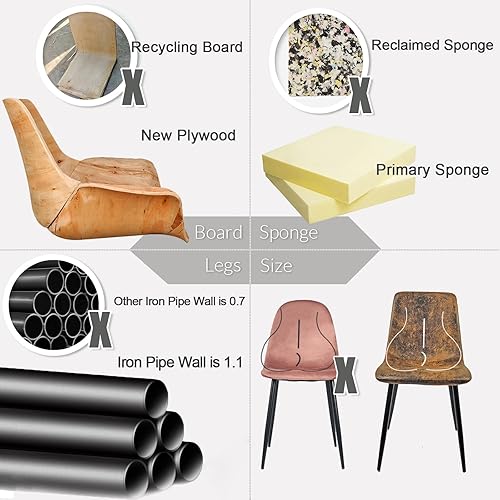 Miniatura 6 de Mesa de comedor moderna de madera, mesa rectangular de madera de 55 pulgadas, mesa de cocina y comedor, mesa de comedor blanca de madera MDF con