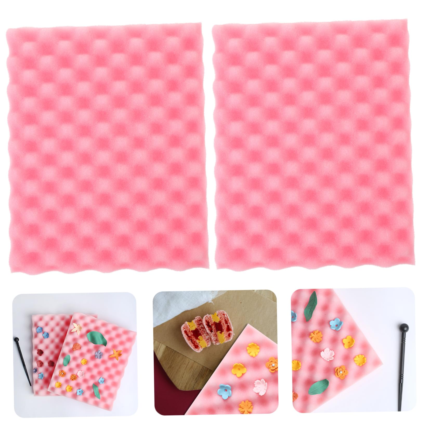6piezas Esponjas De Fondant para Secado De Flores De Decoración De Pasteles Almohadillas para Modelado De Pasta De y Flores De Icing