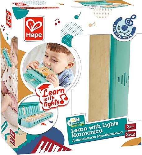 Miniatura 6 de Hape Aprende con Lights Harmonica | Capacidades de carga USB | Modo de inclinación y banda | Instrumento musical
