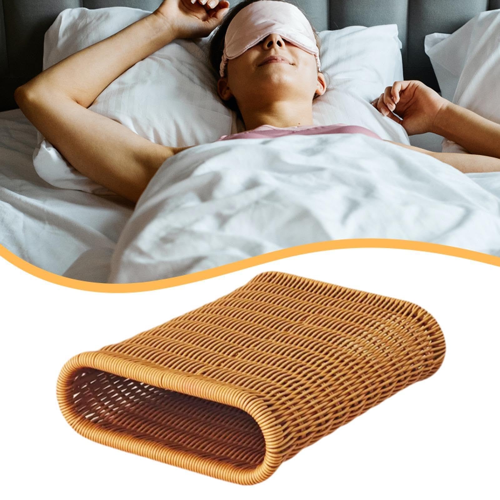 Gralara Saunakissen Cooles Ergonomisches Kurvendesign, Handgewebt für Den Haushalt, Sommer SPA