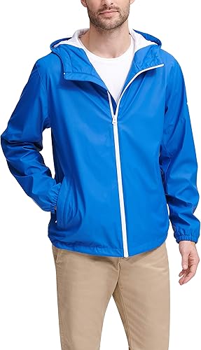 Vista 4 de DOCKERS Men's Hooded Waterproof Rain Jacket