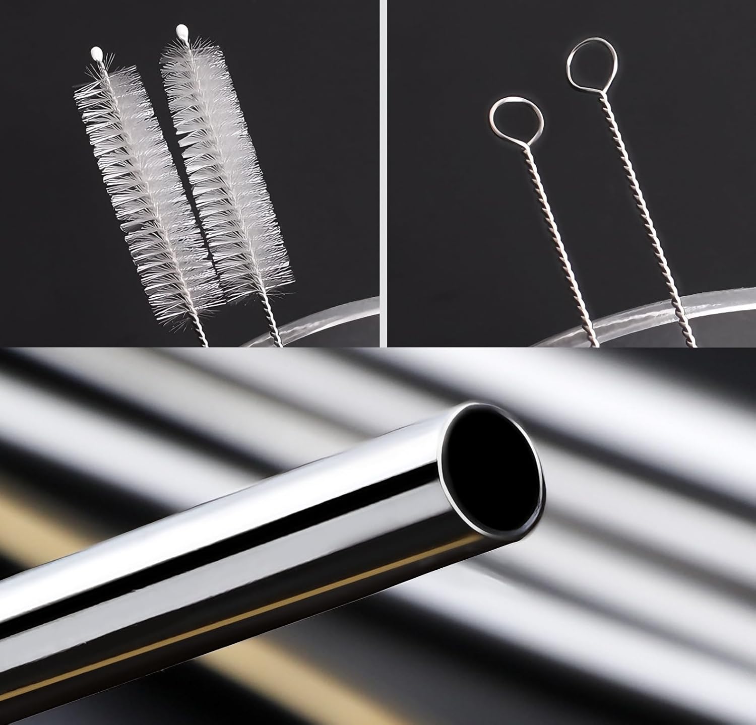 ALINK Stainless Steel Straws for Owala FreeSip Sway 30oz Water Bottle, 6 Pack Reusable Metal Replacement Straws for Owala Sway Lid Only, With 2 Straw Brush - Image 9