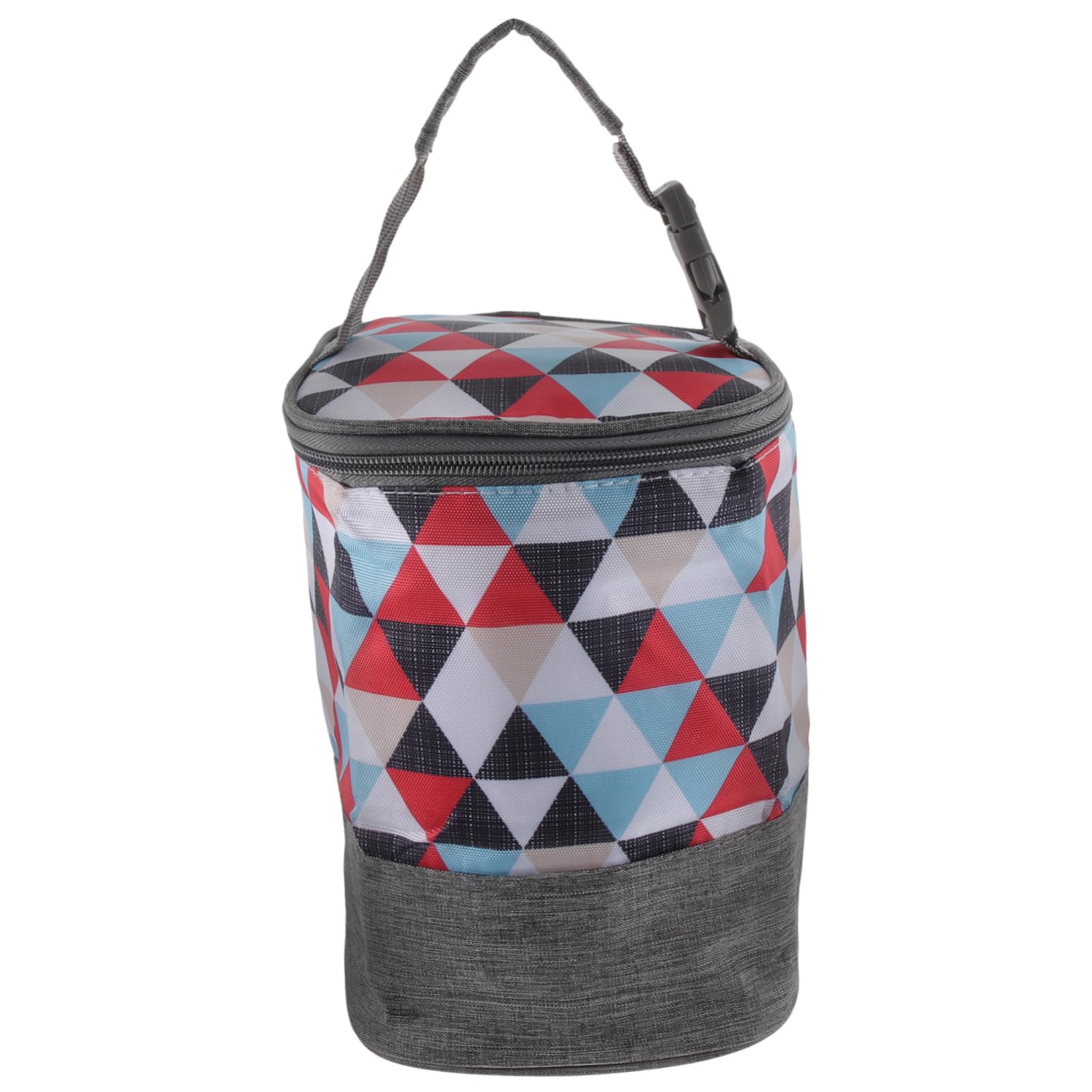 KOMBIUDA Oxford Fabric Insulated Baby Bottle Bag, Bottle Cooler Bag with Aluminium Lining, Easy Carry Handle, for Outdoor Travel, Simple Pattern Design for New Parents