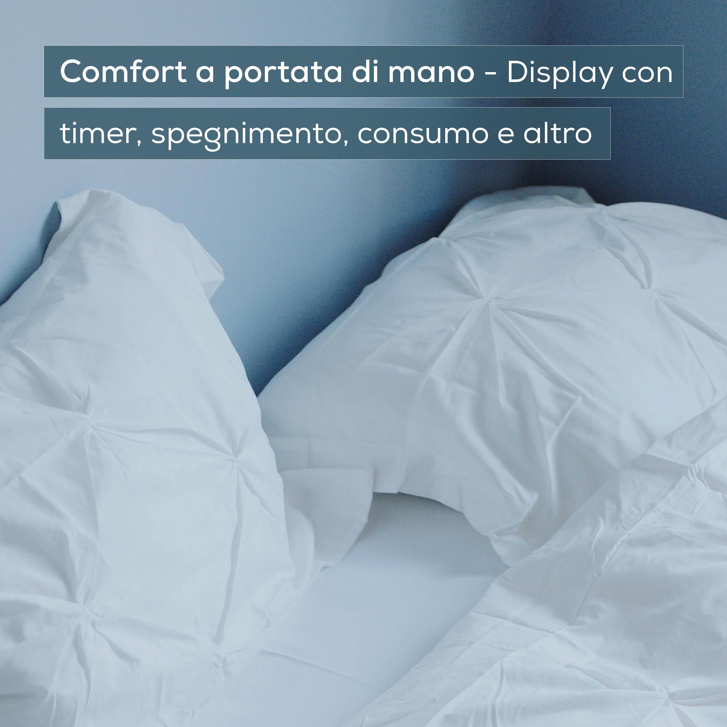 Beurer UB 101 Scaldaletto per materasso singolo 198 × 92 cm, 2 zone di riscaldamento diverse, 9 livelli di temperatura, spegnimento automatico, modalità ECO, lavabile in lavatrice