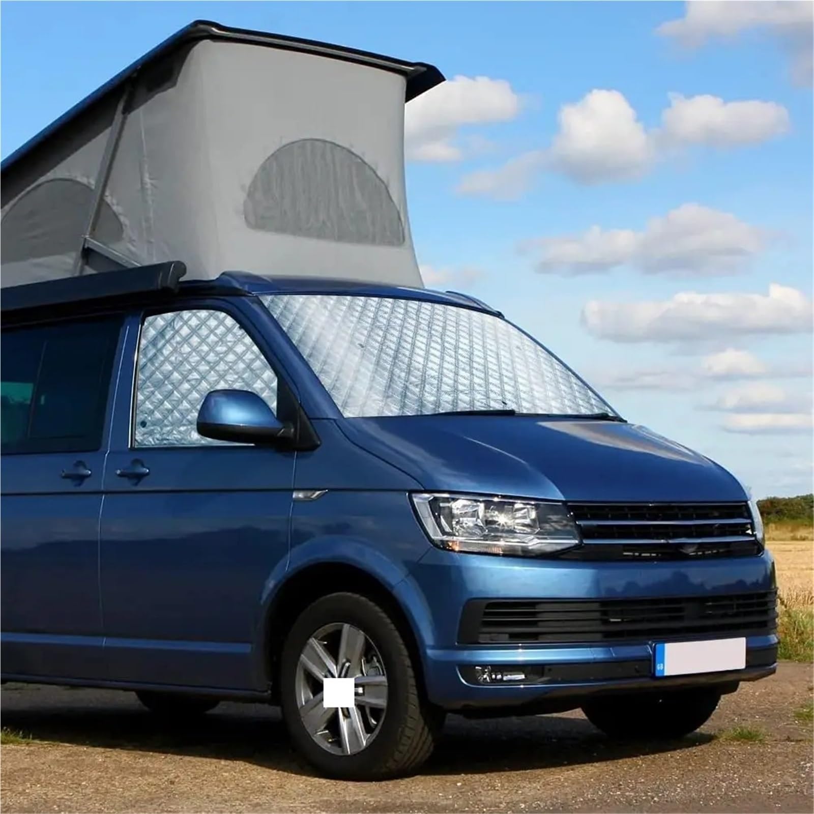 para VW T5 T6 Accesorios Exteriores De Coche 3 Uds Parasol para Parabrisas Delantero con Ventanas Laterales Cortina Protección UV Parasol Coche