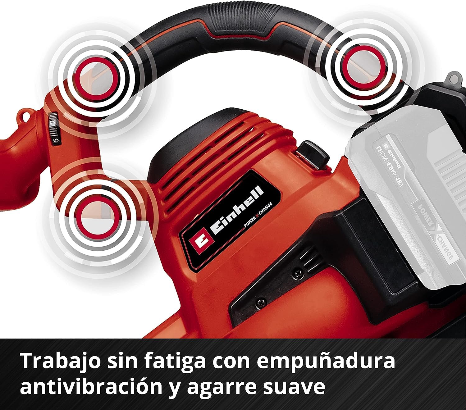Einhell Soplador de Hojas con Batería GE-CL 36/230 Li E-Solo Power X-Change (Iones de Litio, 18 V, 225 m³/h, Bolsa de 45 L, Incl. Tubo de aspiración + Tubo de soplado, sin Batería ni Cargador)