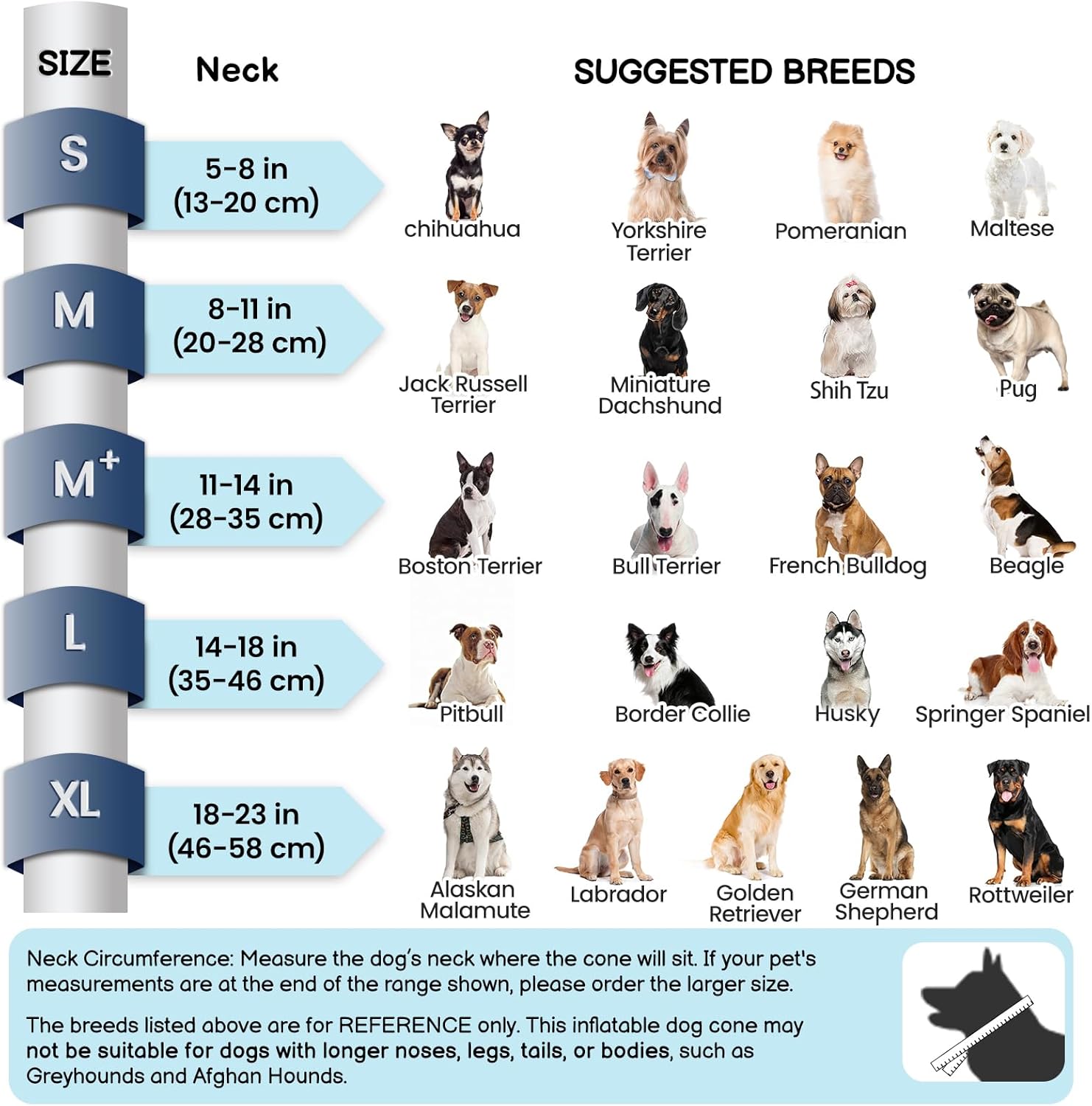 2 Pcs Medium Grey Inflatable Cone Bundle for Medium Dogs, Dog Cone Alternative After Surgery to Stop Licking