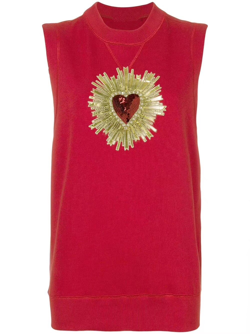 Patch Con Perline A Forma Di Cuore E Corona – Oro E Strass, Stile Punk, Per Cappelli E Abbigliamento (1 Pezzo)