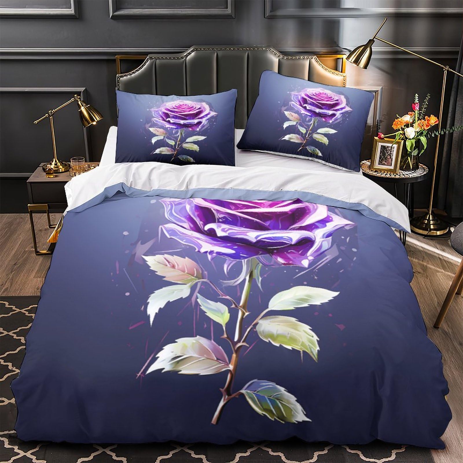 Housse de Couette Chat Violet Respirante Finis les Draps Rêches et Allergies