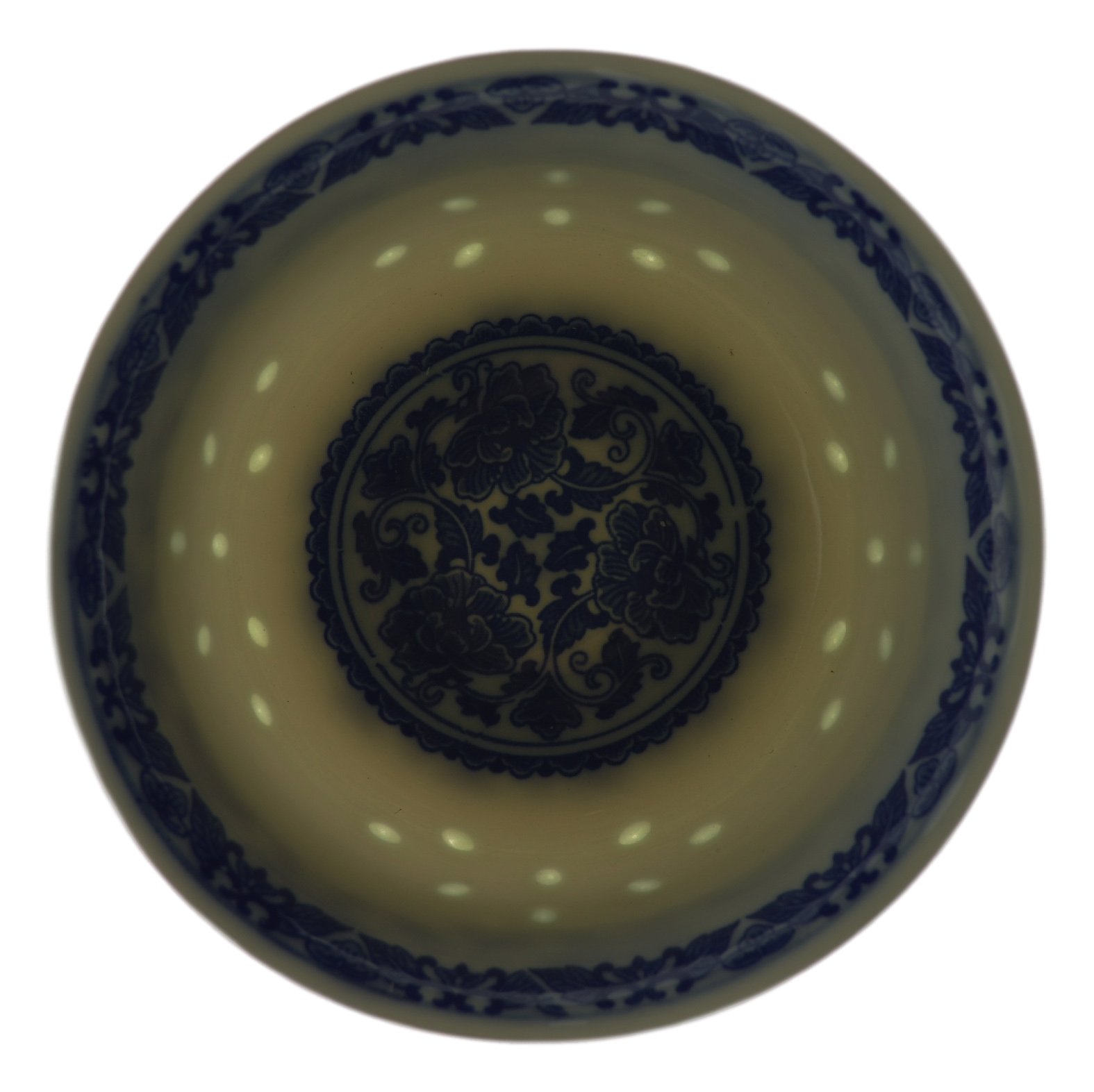 10 Cuencos de Porcelana Fina con patrón de arroz Azul y Blanco, Cuencos de Cereales, Cuencos de arroz con 10 Porcelana Gratis para Ramen/Sopa/Mezcla/Fruta/Fideos/merienda. (15,2 * 15,2 * 7,5 cm)