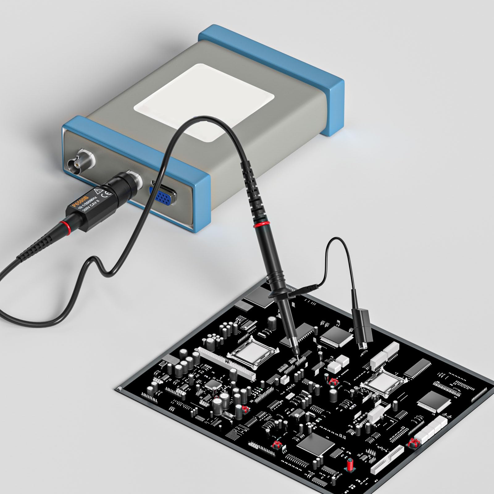 Goupchn Oscilloscope 500 MHz 10x P6500B haute précision avec kit d'accessoires d'outils de réglage