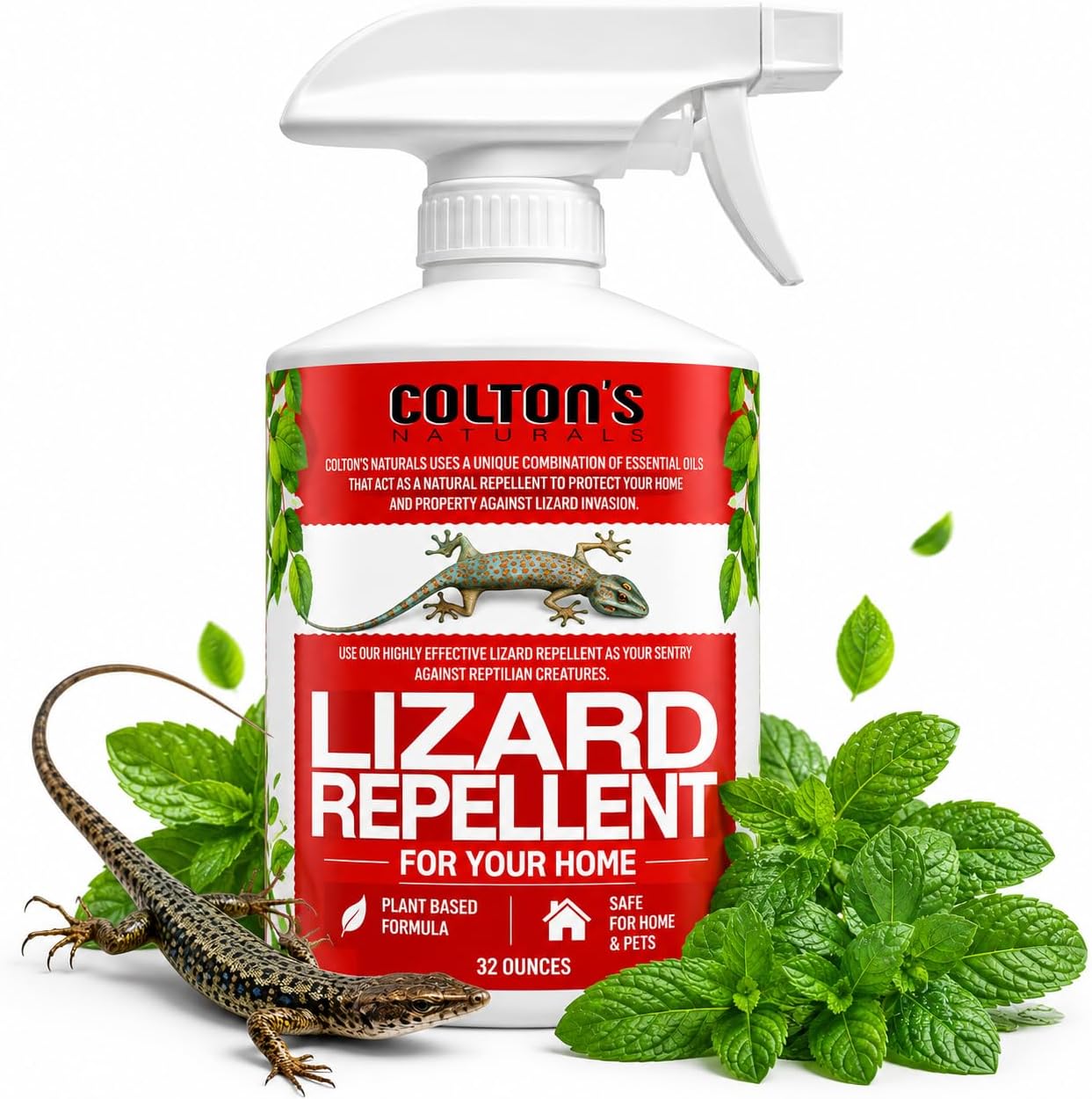 Colton's Naturals Lizard Repellent 32 OZ Reptile Deterrent Outdoor or Indoor 100% Natural Spray
