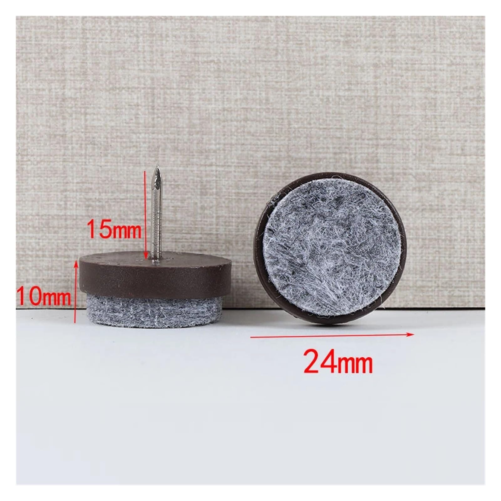 Protectores de suelo para patas de silla, 24 unidades, almohadillas deslizantes para muebles de 14 a 28 mm, alfombrilla redonda de fieltro para protección del hogar, mesa de sofá
