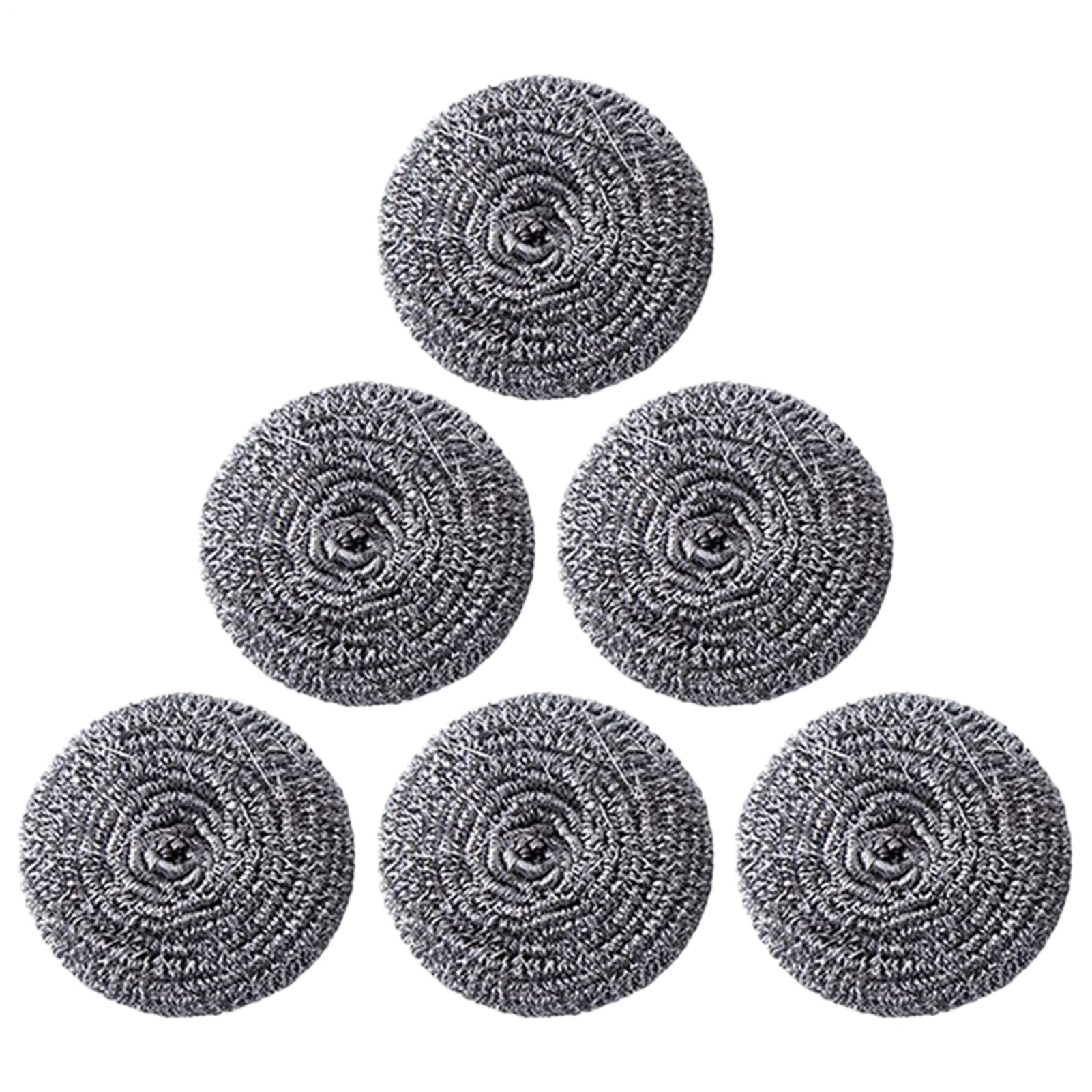 Spazzola In Acciaio Per Pentole | Utensile per Pulizia Bagno | 6 Pezzi Pagliette in Acciaio Inossidabile Antigraffio per Casa Cucina Lavello Stoviglie Pentole Barbecue Ristorante